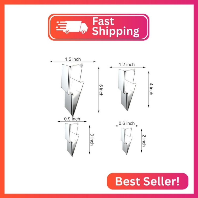 Lightning Bolt Cookie Cutter Set - 5 inch, 4 inch, 3 inch, 2 inch - 4 Piece Extr gallery