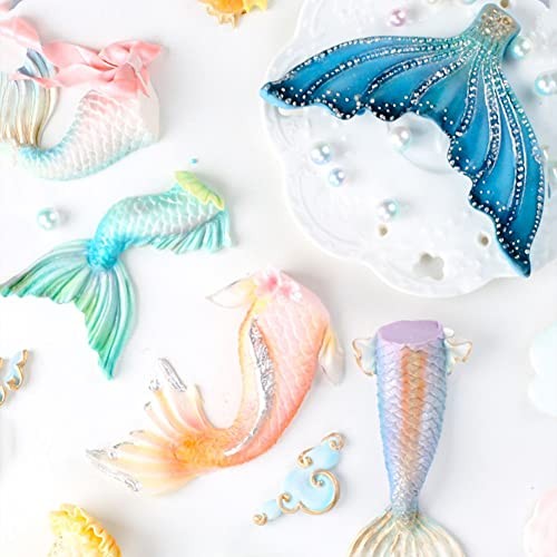 6 Pack Mermaid Tail Mold Silicone Cake Fondant Mold Mermaid Theme Cupcake gallery