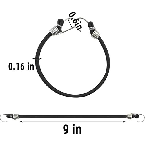 15 Pack Heavy Duty Bungee Cords with Hooks 11 Inch Mini Rubber Bungee Cord gallery