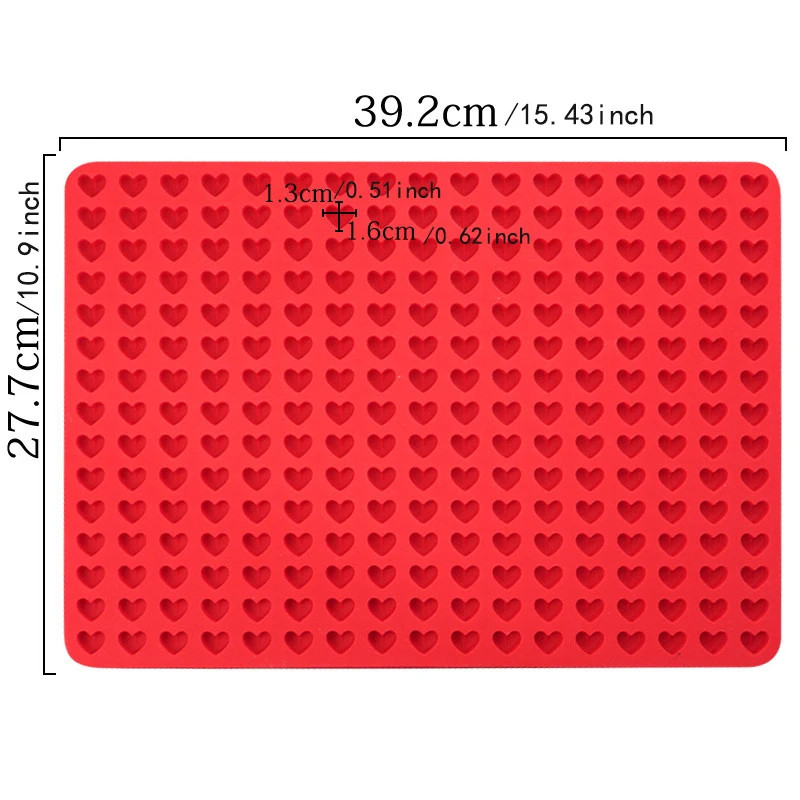 255 Love Hole Silicone Mold Dog Food Dissolved Bean Chocolate Candy Baking Mold