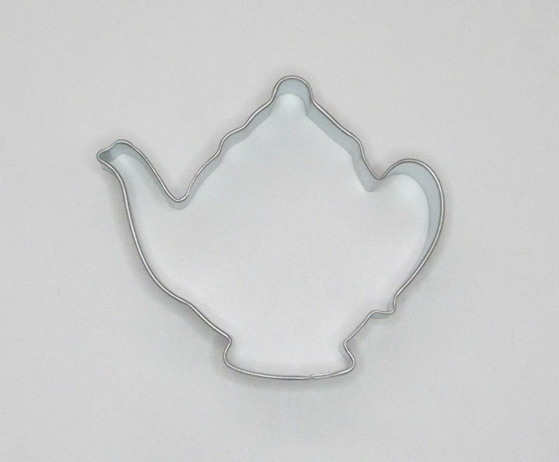 3.75″ Teapot Pot Shape Cookie Cutter Tin Plate Steel Princess Tea Time Party
