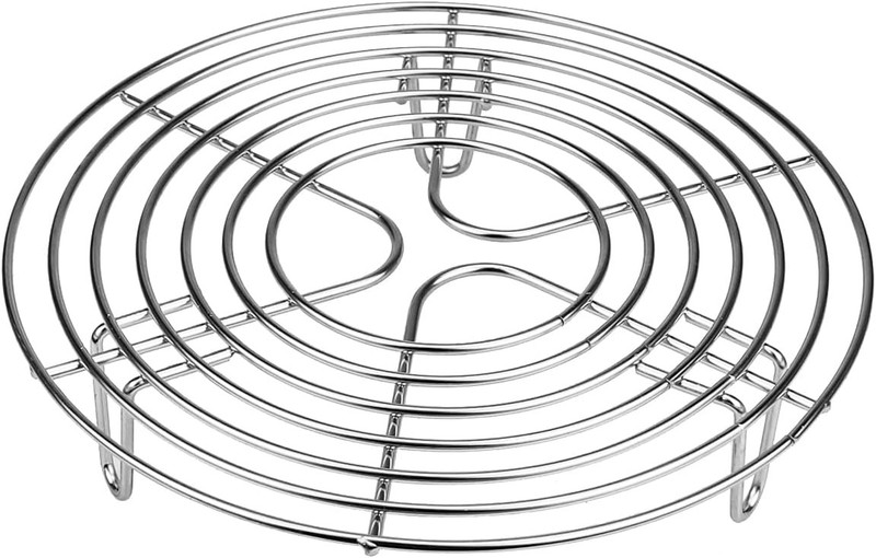 DOERDO Round Cooking Rack Multi-Purpose Stainless Steel Grilling Rack Steamer