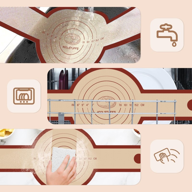 Silicone Bread Sling for Dutch Oven, 2-Pack Non-Stick Reusable Baking Mat wit... gallery