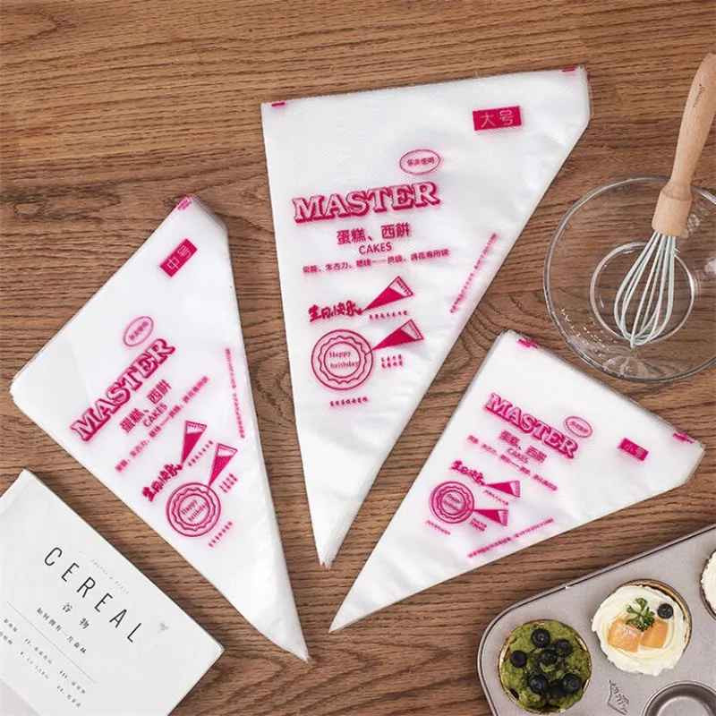 10Pcs Transparent Disposable Icing Pastry Piping Bags Cake Decorating Bags 16in gallery