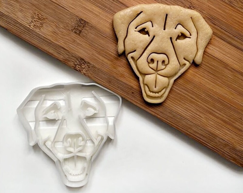 Labrador Cookie Cutter, Dog Cookie Cutter, Fondant and Clay, Cookie Stamp