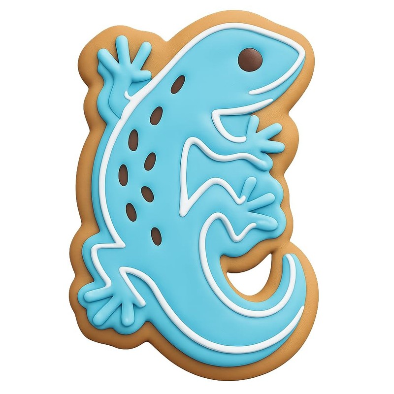 Climbing Leopard Gecko Cookie Cutter & Stamp, Fondant & Clay – 4×2.5