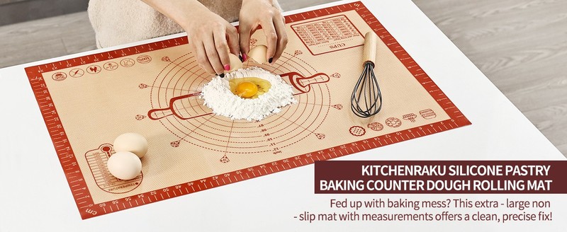 Silicone Pastry Mat Extra Large with Measurements 26''x16'' for gallery