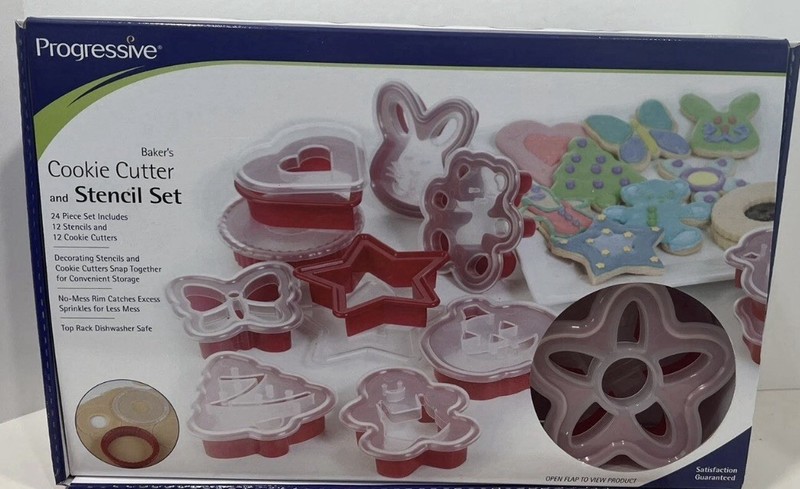 Progressive Baker’s Cookie Cutter and Stencil Set