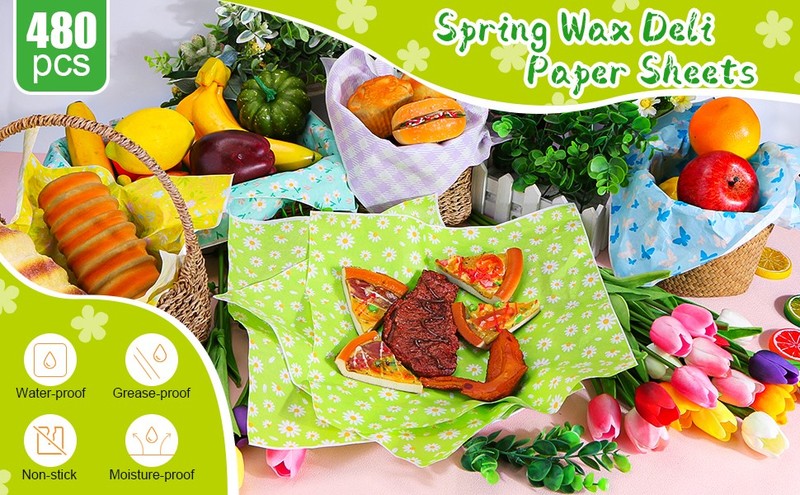 480Pcs Wax Paper Dry Waxed Deli Paper Sheets 12x12 inch Sandwich Wrap gallery