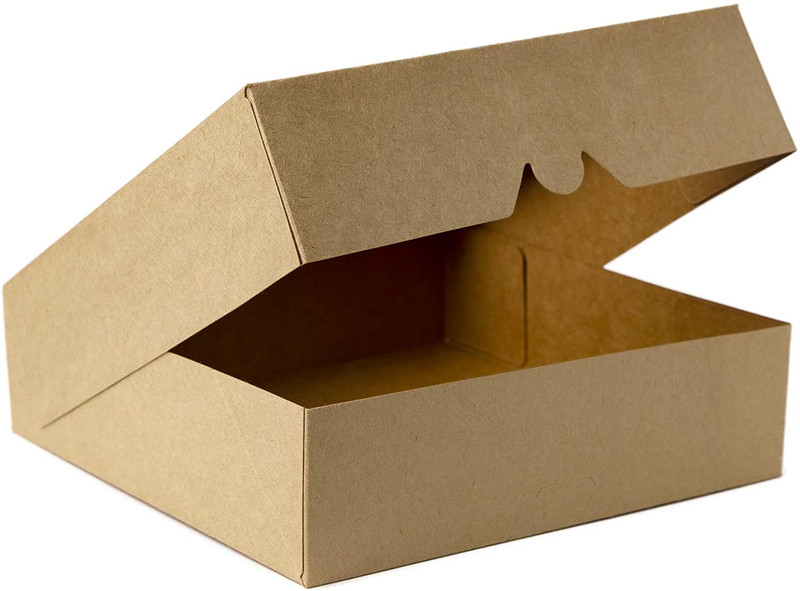 ONE MORE 10inch Natural Kraft Bakery Pie Boxes With PVC Windows,Large Cookie box gallery