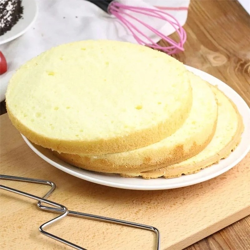 2Pcs Adjustable Cake Slicer Cutter Stainless Steel Leveler Bake Tool Set gallery