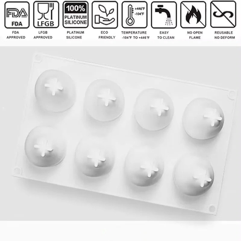 Mousse Cake Mold Fruit Series Mango Pear Baking Silicone Dessert Non Stick Clean gallery