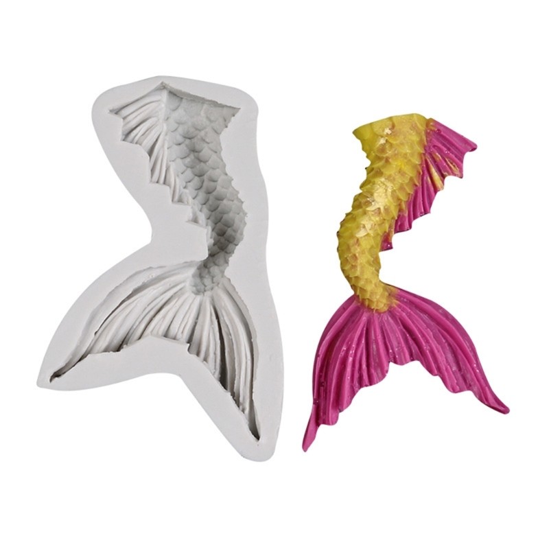 Nonstick Silicone Mermaids Tail Mold Fondant Chocolate Baking Crafting Essential
