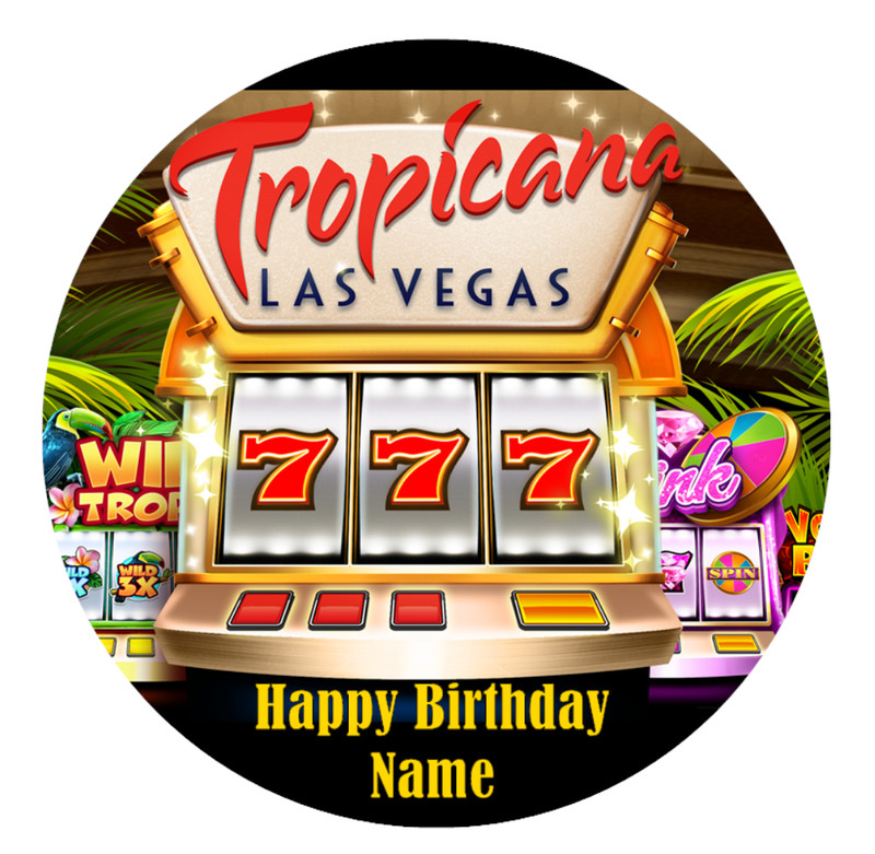 Poker Machine Edible Cake Toppers Icing Las Vegas Slots Decorations (4 Sizes) gallery