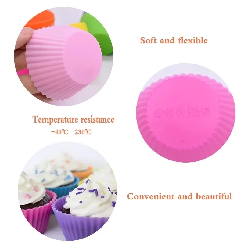 Reusable Round Silicone Cake Mold for Muffins and Cupcakes- NEW gallery