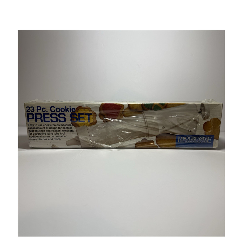 Progressive International Cookie Press Set 23 Pc White Plastic Metal GCP-31