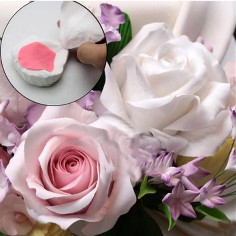 New Rose Petals Veiner Sugar Tool Meridians Flower Silicone Cake Mold SugarA-N8 gallery
