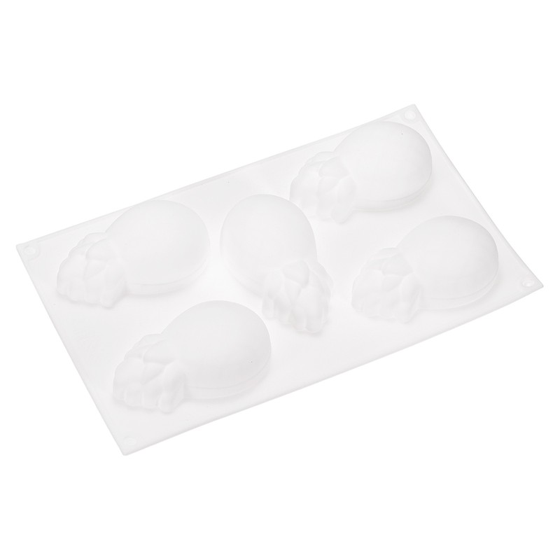 Pineapple Silicone Moulds Dessert 5-Cavity White | Silicone Cake Moulds