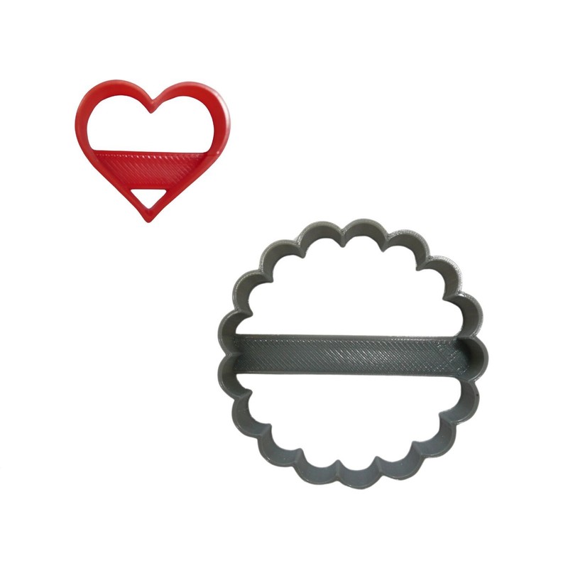 HEART CENTER LINZER JAM FILLED COOKIES SET OF 2 COOKIE CUTTERS USA PR1856