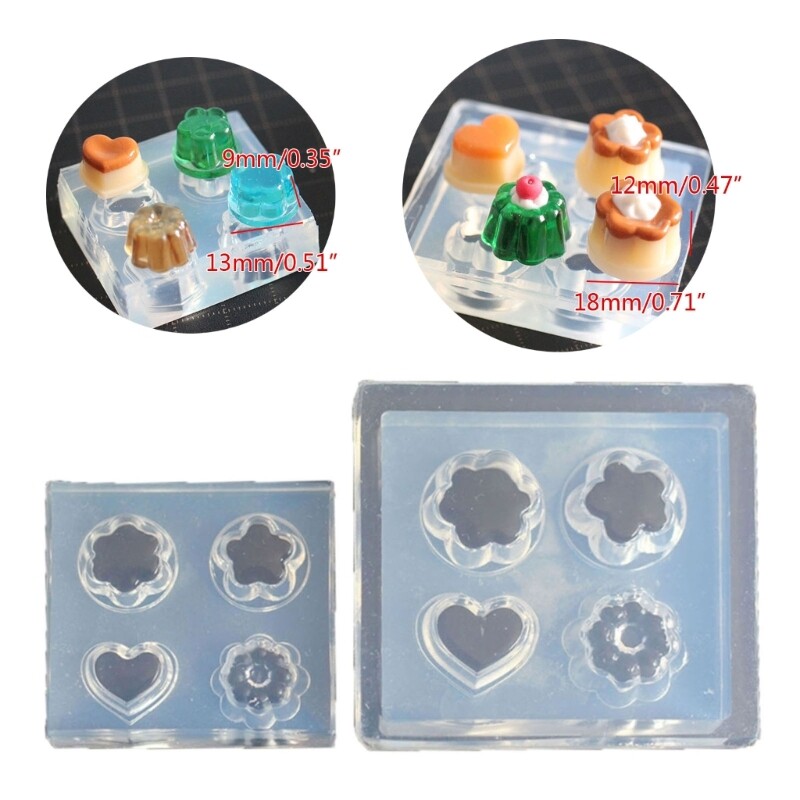 2-Piece Non Crystal Epoxy Resin Molds for Jelly Cupcake Doughnut Desserts gallery