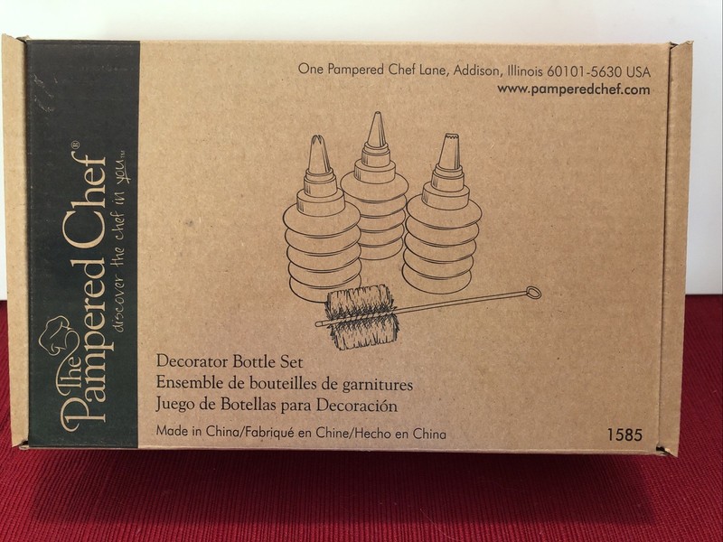 PAMPERED CHEF DECORATOR BOTTLE SET #1585 NEW IN BOX gallery