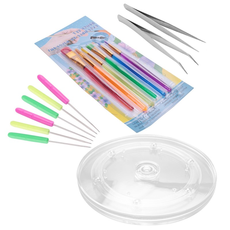 15 Pcs Cookie Decorating Kit Supplies,Cookie Turntable,Cookie Brushes2235