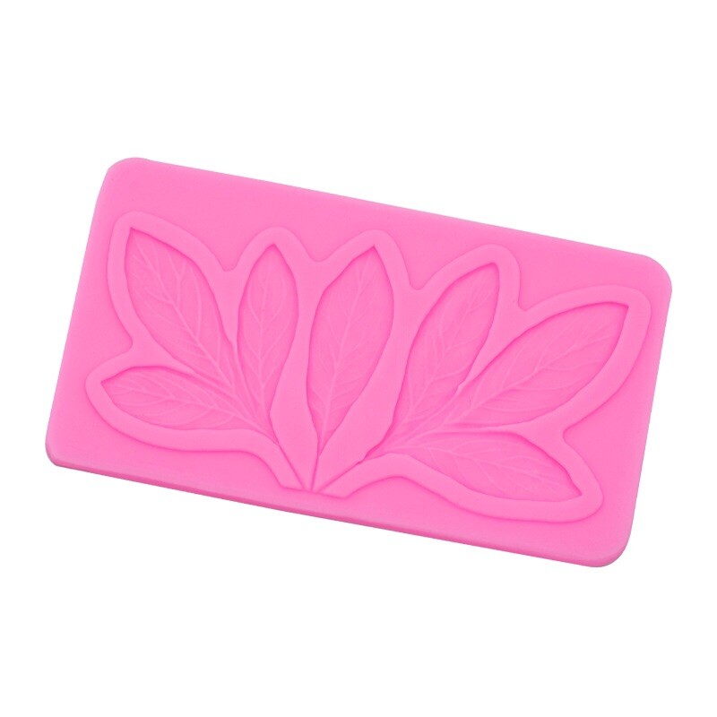 Silicon Peony Leaf Fondant Chocolate Sugarcraft Decoration Mould Clay Resin
