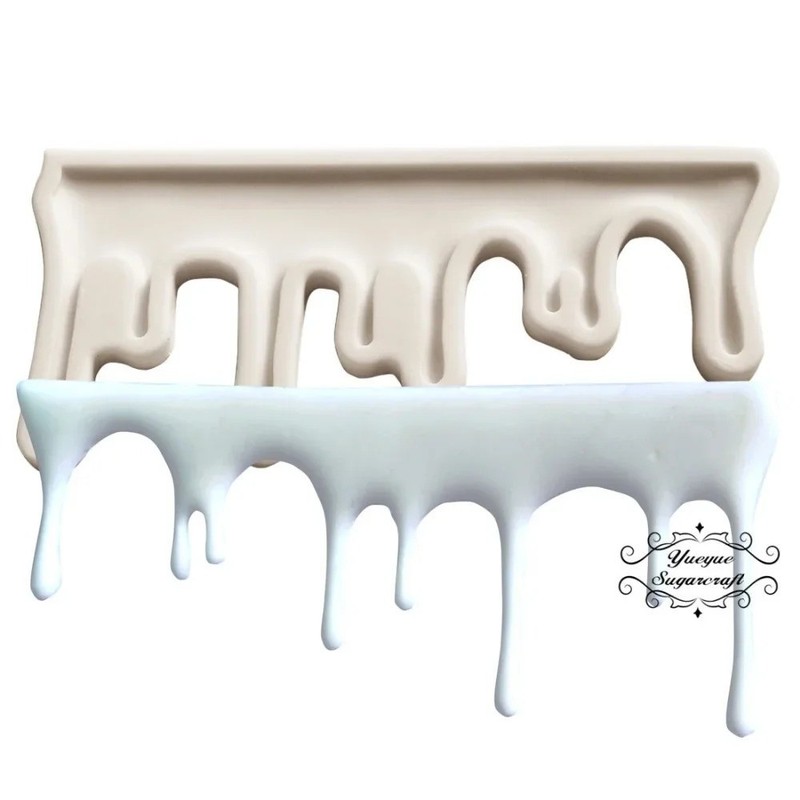 Milk Dripping Silicone Mold Food Grade Chocolate Drip Cake Topper & Border Mold