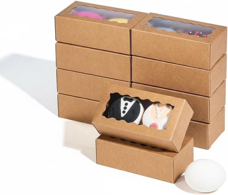 small treat boxes with window - 35pcs candy box for chocolate & bakery treats - gallery