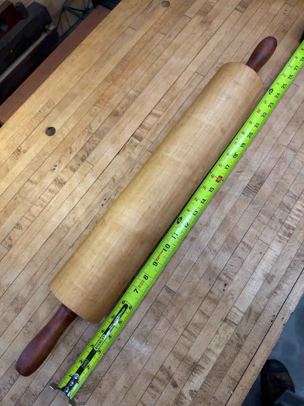 Bakers! Extra Large Maple Rolling Pin – 4″ Diameter – 26 1/2″ Long