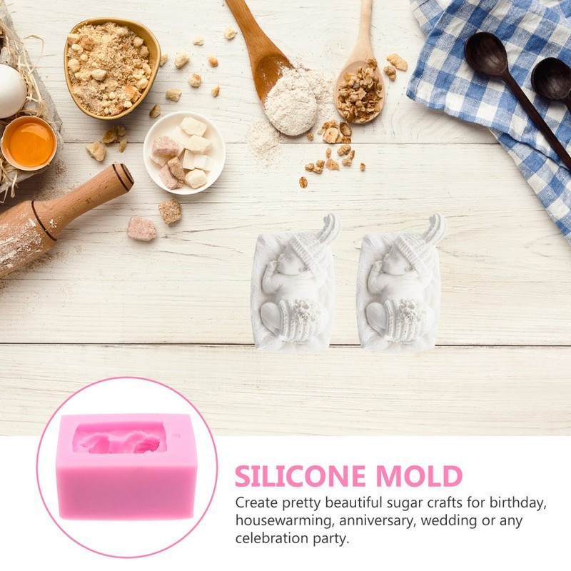 Sleeping Baby Fondant Mold Handmade Soap Mold Decoration (Pink) gallery