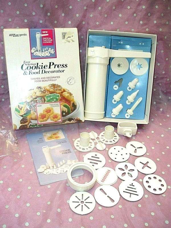 "HUTZLER-GERDA EASY ACTION COOKIE PRESS / FOOD DECORATOR", Made in W. Germany gallery