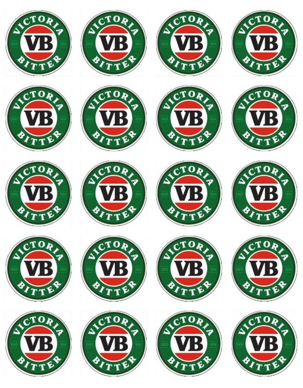 Beer Theme Cake & Cupcake Toppers Edible Wafer – VB Beer Birthday Decorations gallery