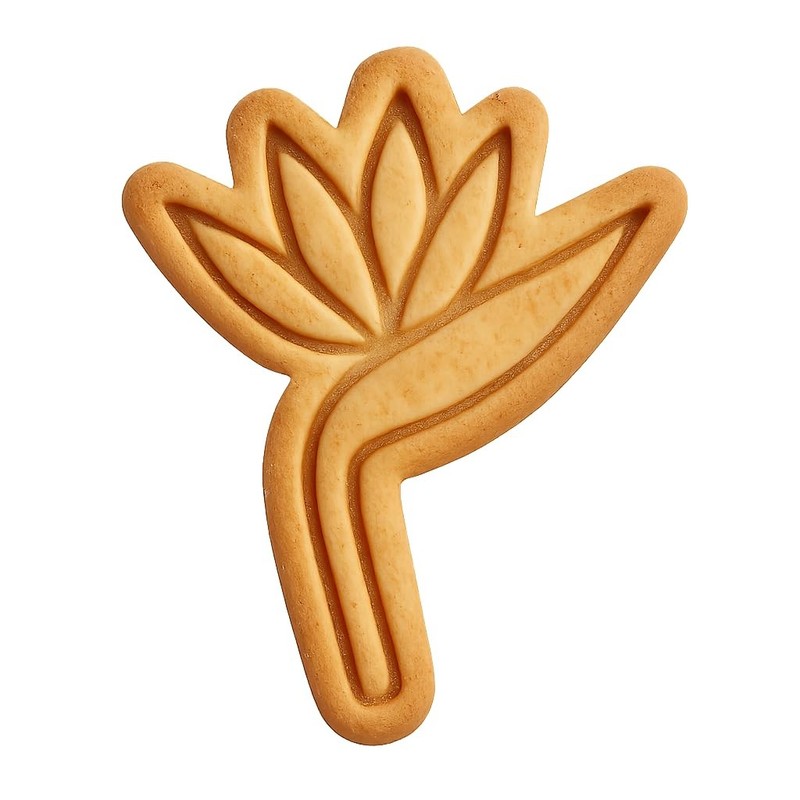 Bird of Paradise Bloom Cookie Cutter & Stamp, Fondant & Clay – 2.7×4