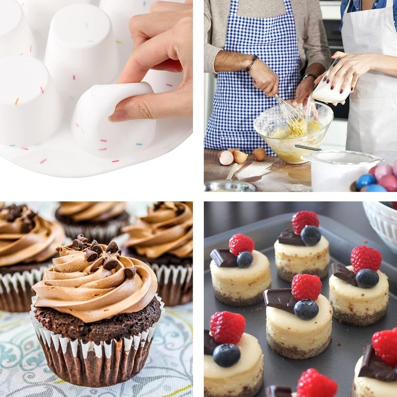 7-Cup Silicone Muffin & Tart Mold for Air Fryers - Dishwasher Safe & BPA Free gallery