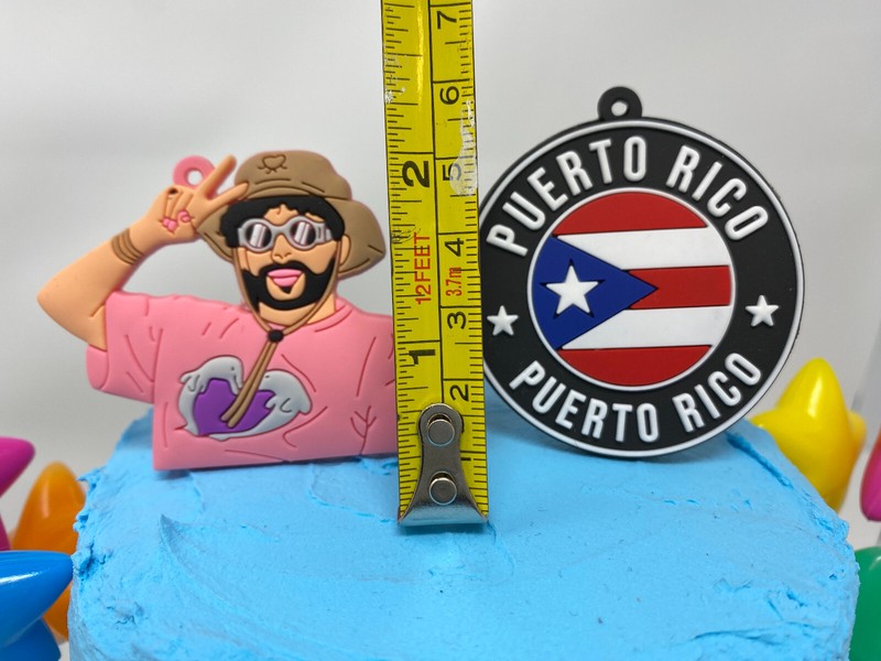 Bad Bunny Puerto Rico Cake Topper ~ BRAND NEW ~ 2+ Inches Tall gallery