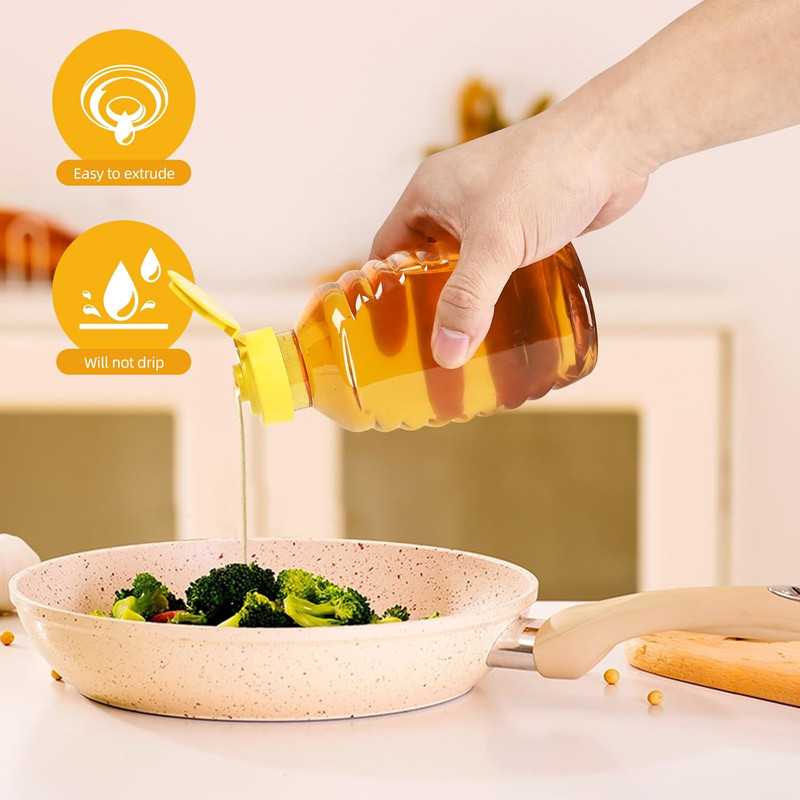 24 Pack Honey Bottle, Honey Bottles Squeeze 16 Oz,With Leakproof Flip-Top Caps,R gallery