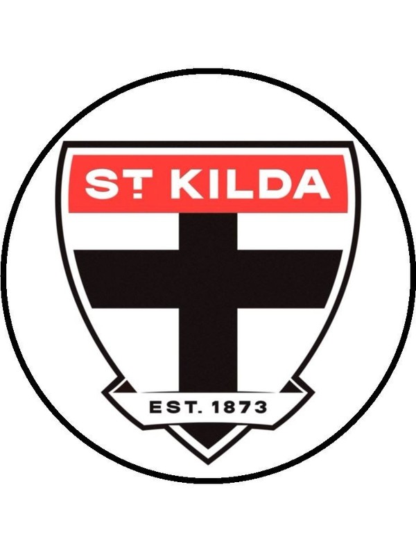 Football Theme Edible Wafer Cake & Cupcake Toppers – St Kilda – Game Day Decor