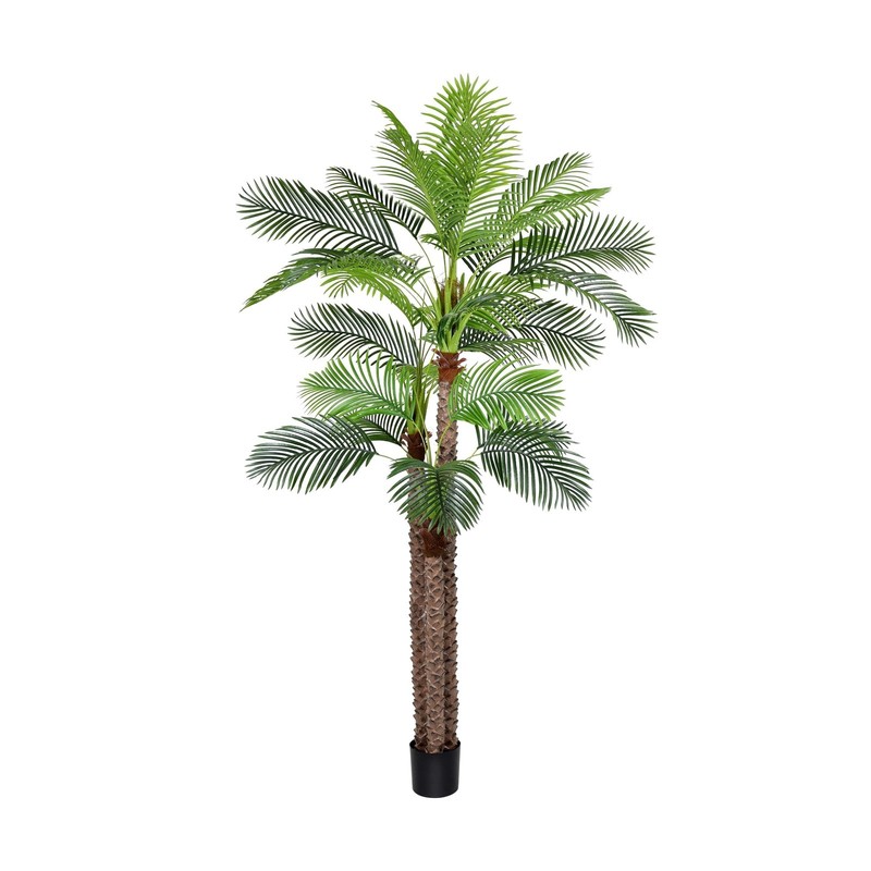 9ft Large Artificial Palm Tree for Outdoors Faux Triple Phoenix Palm with 31 ... gallery