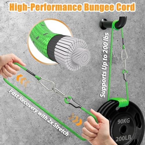 24 Inch Bungee Cords with Stainless Steel Carabiner, Heavy Duty 24inch Red gallery