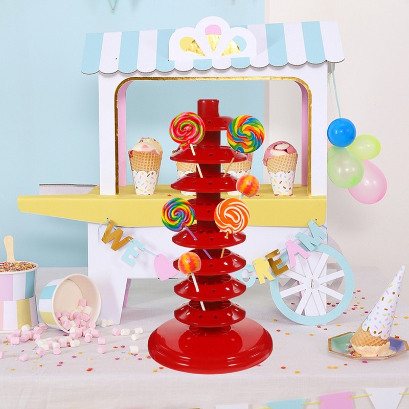 4pcs Lollipop Stand Organizer: Cake Pop Holder Rack Tower 8-Tier Candy Sucker gallery