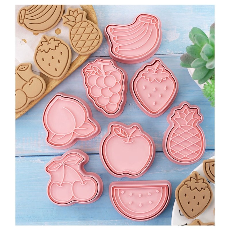 16Pcs Cartoon Fruits Hand Pie Molds Mini Cookie Baking Mould Dough Press Mold gallery