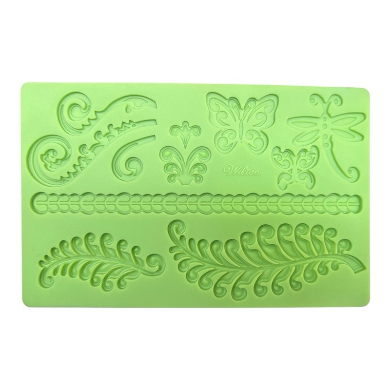 Wilton Silicone Fondant Gum Paste Mold Cake Decorating Lot of 5 Leaves & Jungle gallery