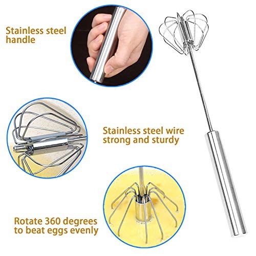 ​Listenman Danish Dough Whisk Bread Mixer & Egg Whisk Kits, 2 Pack Premium gallery