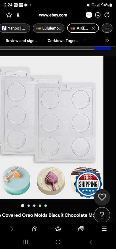 AIKEFOO Chocolate Covered Oreo Molds Biscuit Chocolate Mold, PET Plastic Mold gallery