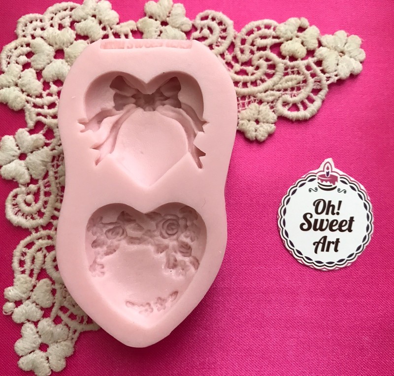 Hearts Valentine silicone mold fondant cake decorating toppers wax soap FDA
