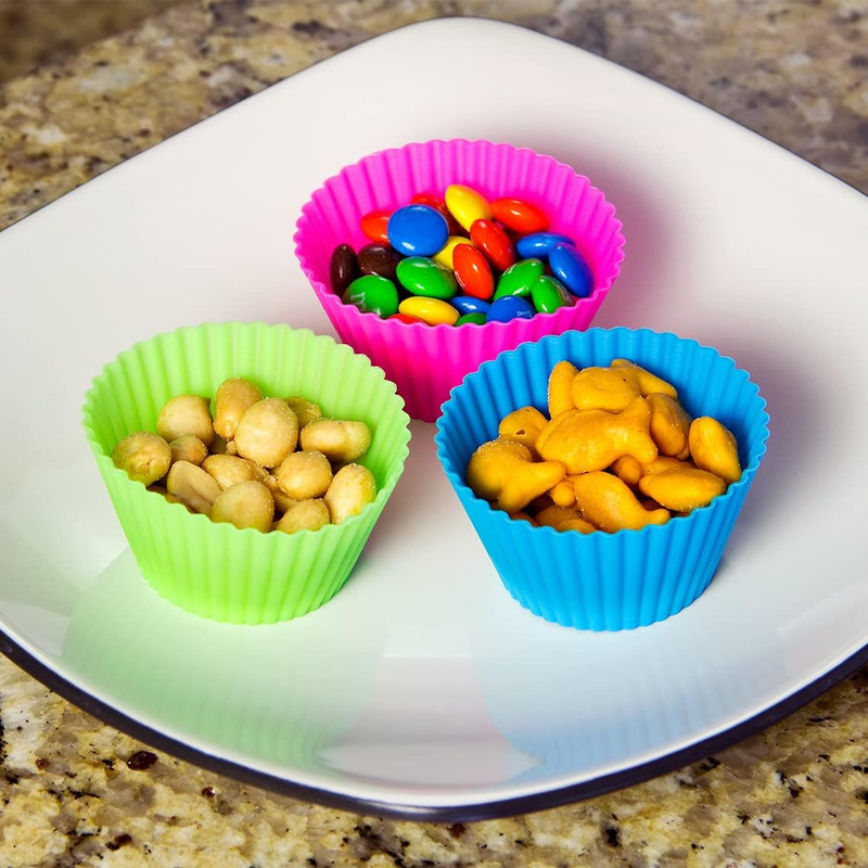 Cupcake Liners - Reusable Silicone Cupcake Baking Cups - Non-Stick Baking Muffin gallery