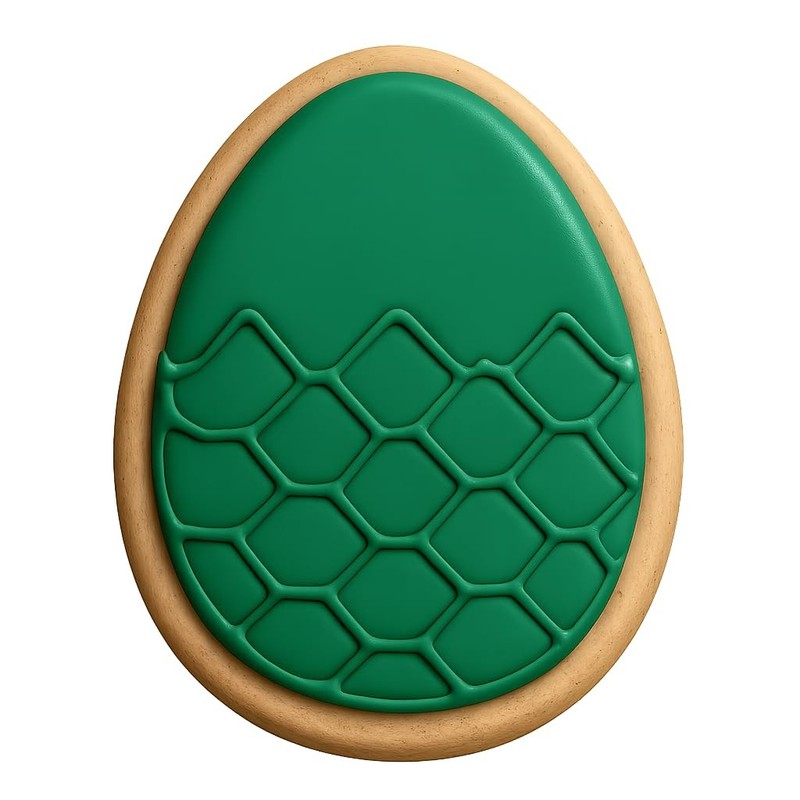 Emerald Scale Egg Cookie Cutter - 4x3.2" Fun Creative Baking Tool gallery