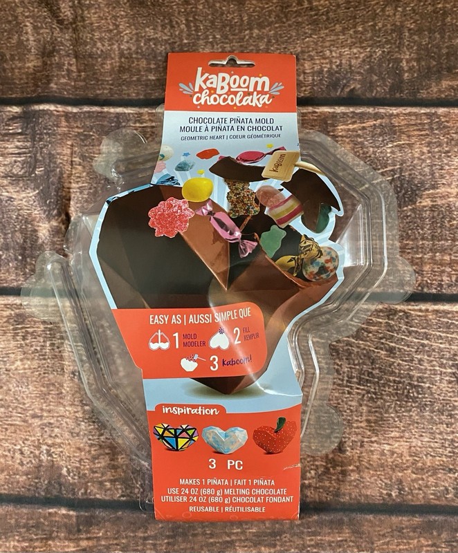 Kaboom Chocolaka Chocolate Piñata Mold (Heart) Plastic New