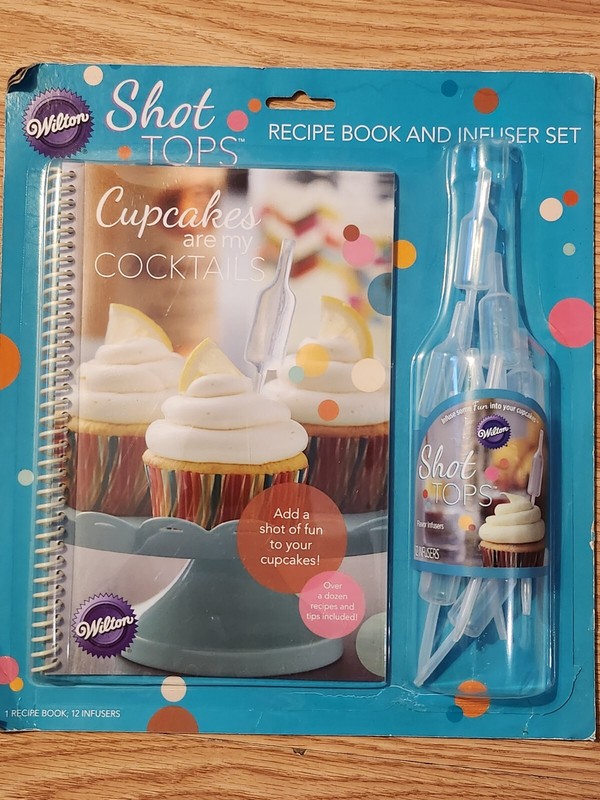 Wilton Shot Tops Cupcake Recipe Book Infuser Set Cocktail Alcohol Party Desert